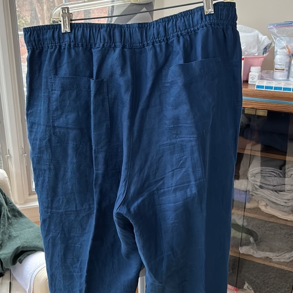 Navy 100% linen woman’s slacks . Dress or casual you choose!!’ - Picture 4 of 5